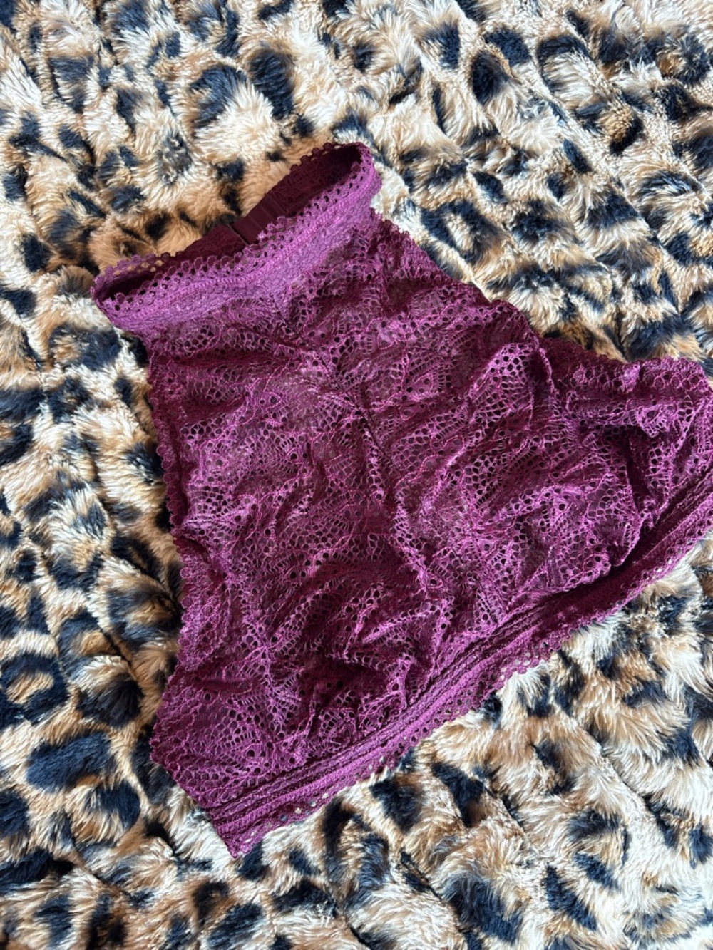 Victoria’s Secret lace plum halter bralette